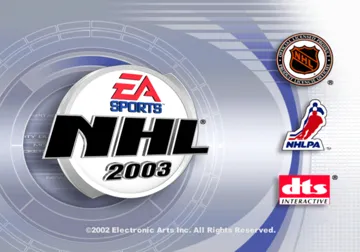 NHL 2003 screen shot title